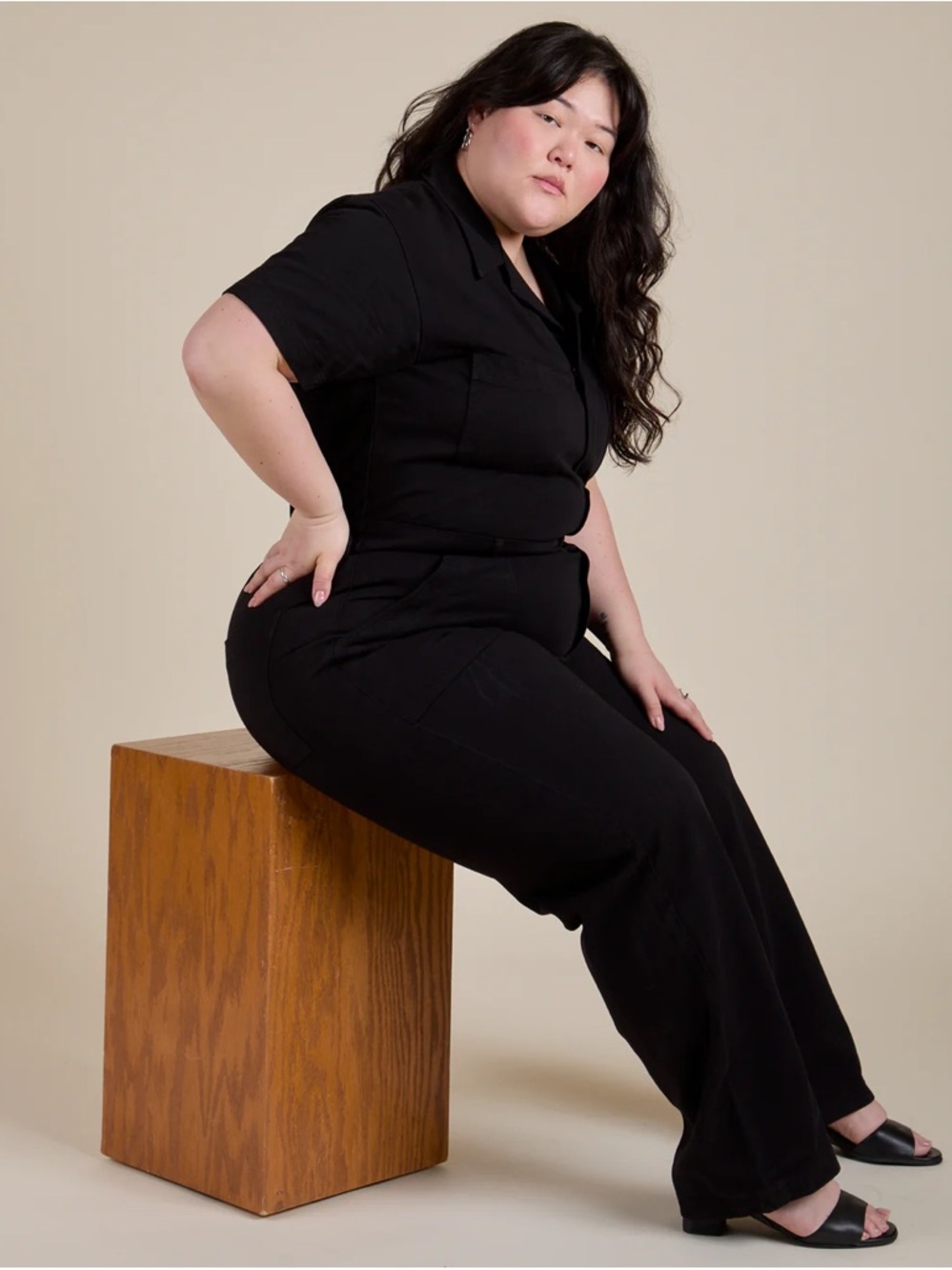 Big Bud Press Black Short-Sleeve Utility Jumpsuit - Picture 2 of 12